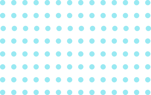 Um grid decorativo com círculos ciano